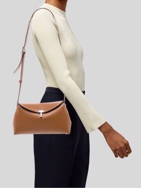 Toteme Brown Leather Shoulder Bag with Adjustable Strap